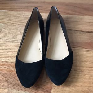 Cole Haan Black Suede and Leather Flats
